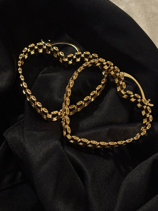 La Reina Rollie Hearts – 18K Gold Plated